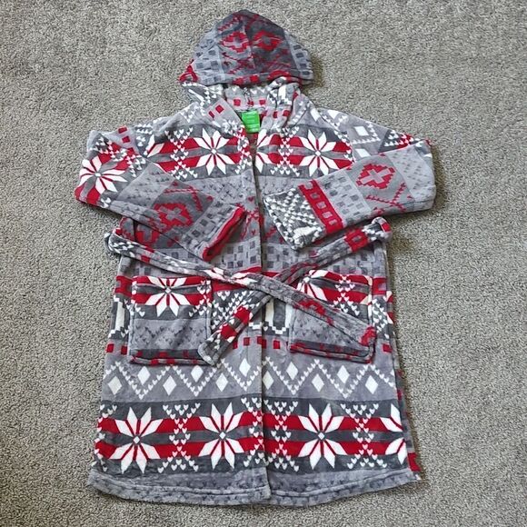 Kids Size XL Unisex 100% Polyester Hooded Robe - Picture 3 of 9
